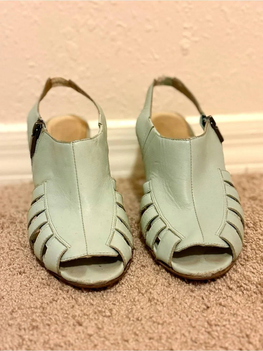 Women’s Colonial Madness Mint Green Wedge Sandals